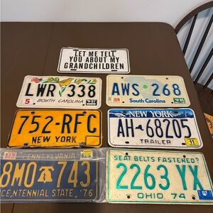 Vintage License Plate Collection
